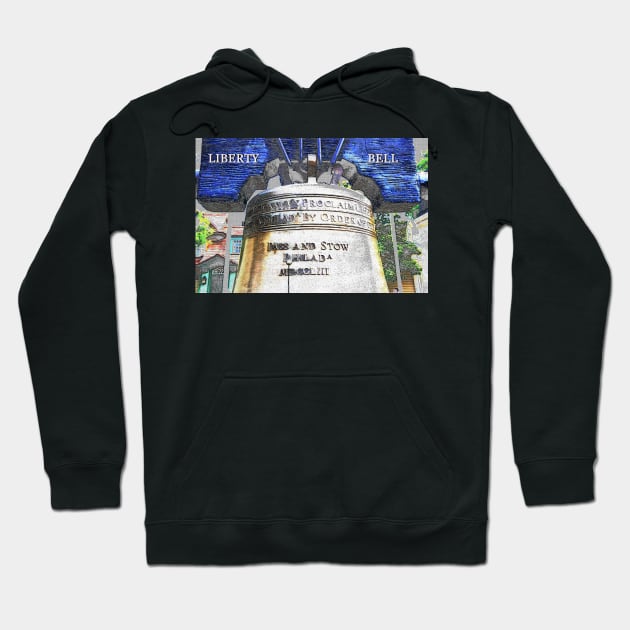 The Liberty Bell poster work A Hoodie by dltphoto